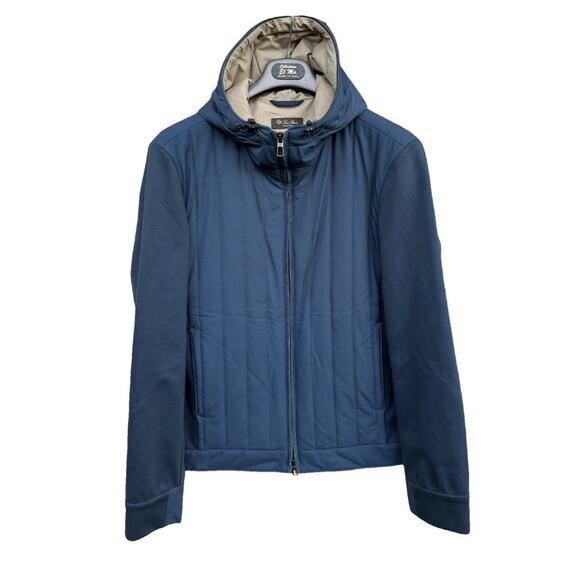 $5800 Loro Piana Hooded Voyager Blue Men Size Medium - Picture 1 of 14